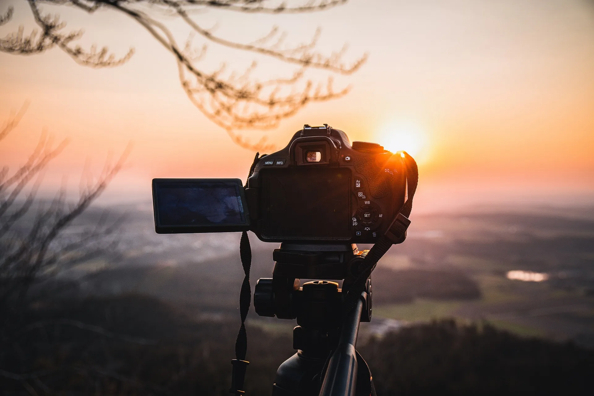 Landscape sunset camera