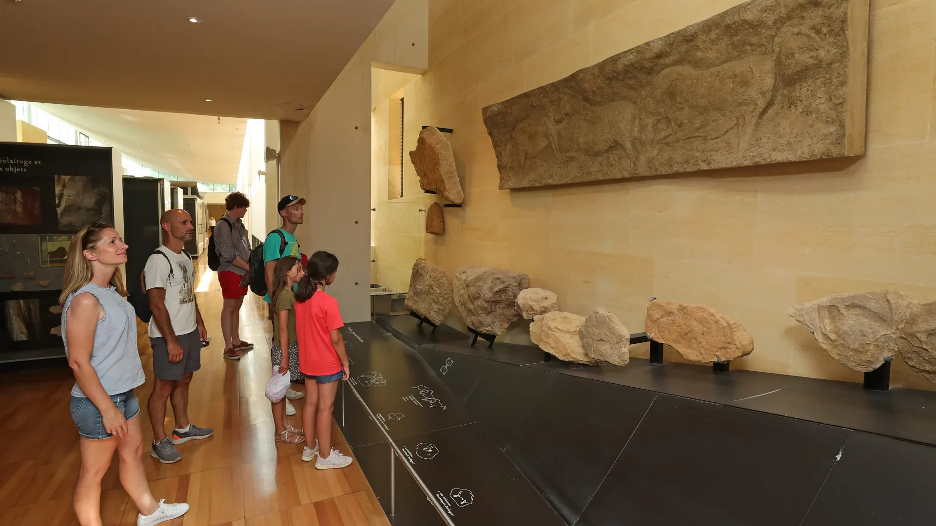 Family at the National Museum of Prehistory in Les Eyzies